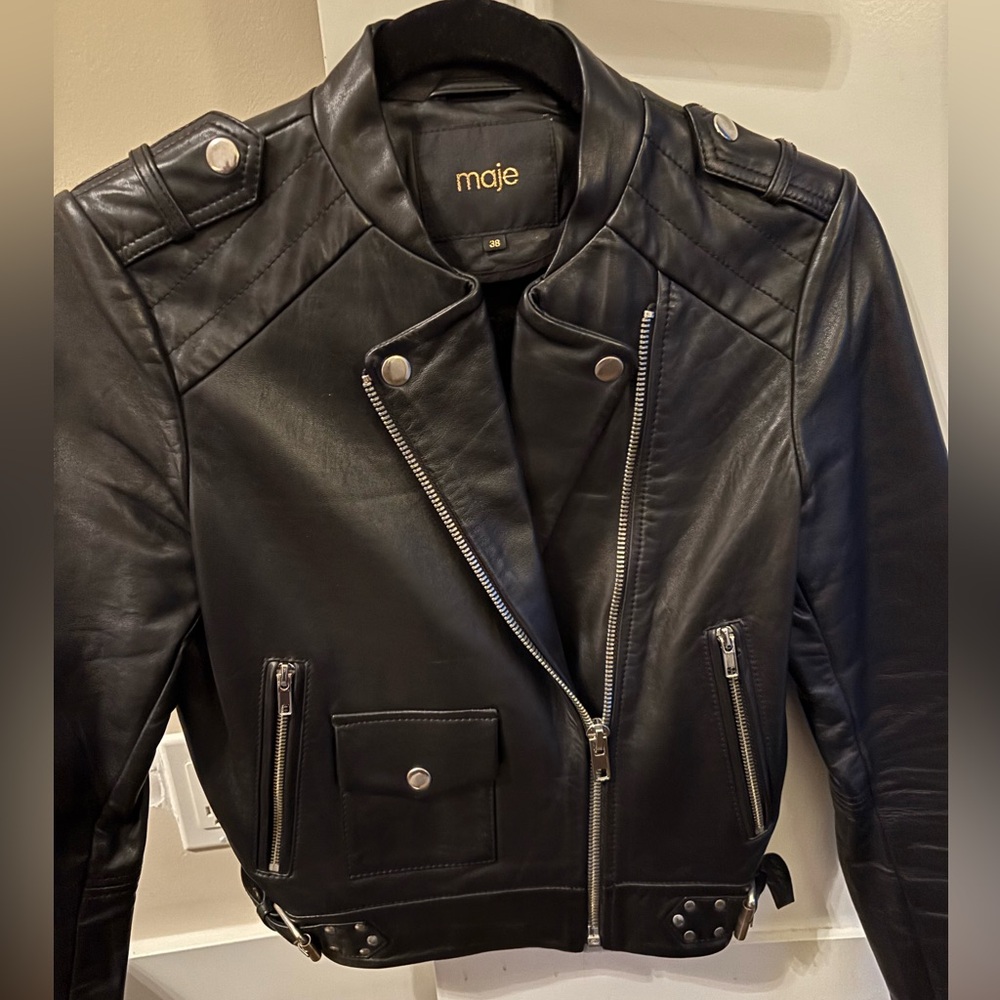 Maje Black Leather Jacket